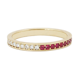 Diamond and Gemstone Eternity Band