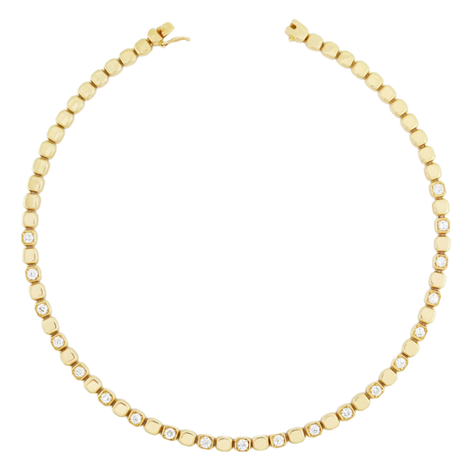 Bella Alternating Diamond Tennis Necklace