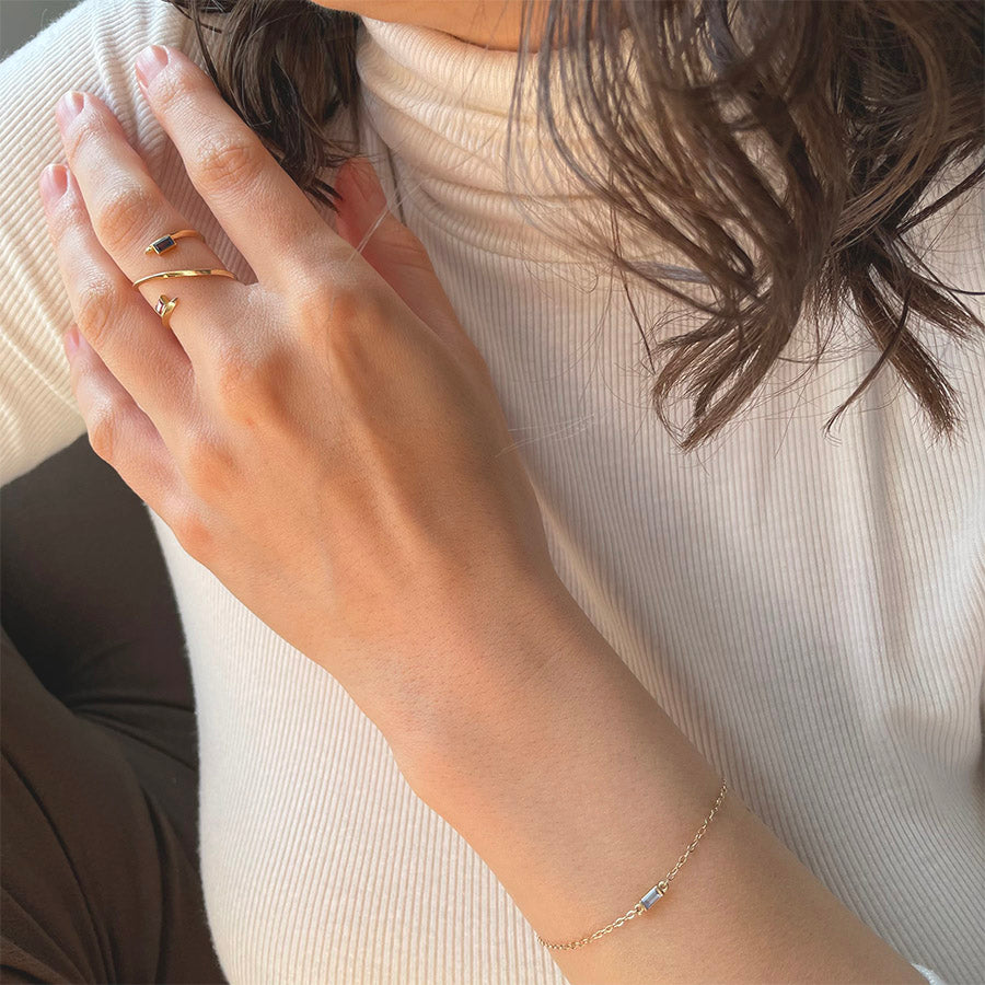 Amelia Birthstone Chain Bracelet